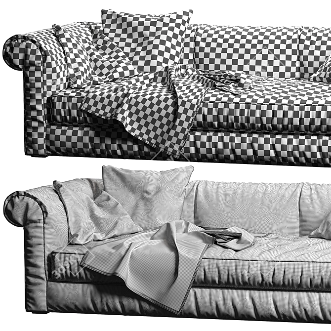 Alfred Baxter Sofa: Stylish and Spacious 3D model image 3