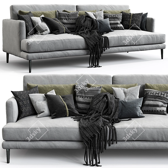 Elegant Bonaldo Paraiso Sofa 3D model image 1