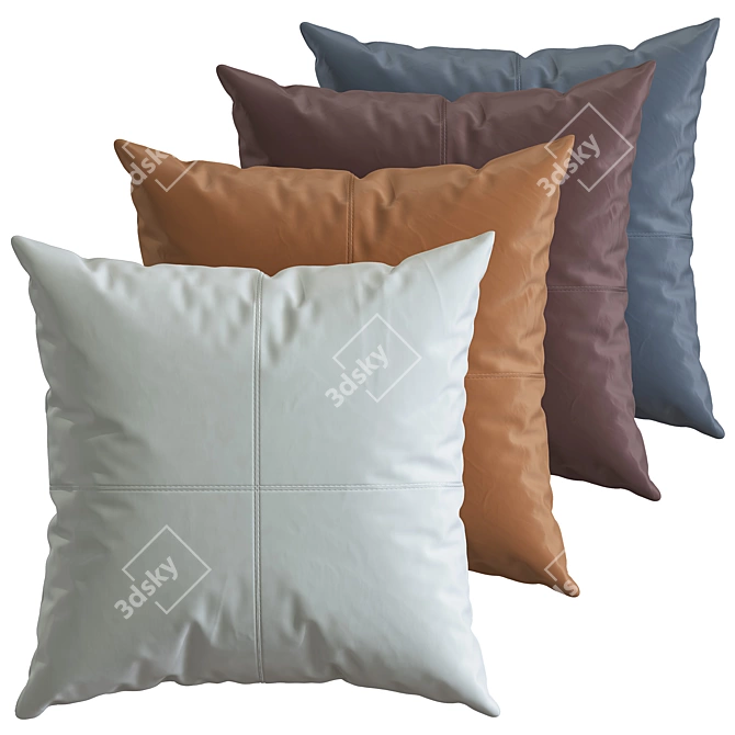 Silk Decorative Pillows Collection 3D model image 1