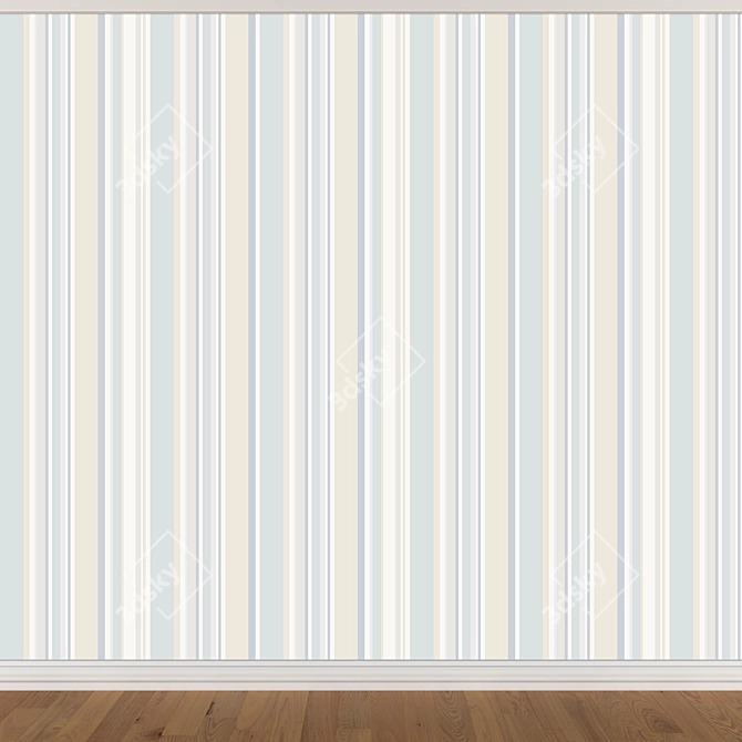 Seamless Wallpaper Set - 3 Colors 3D model image 3