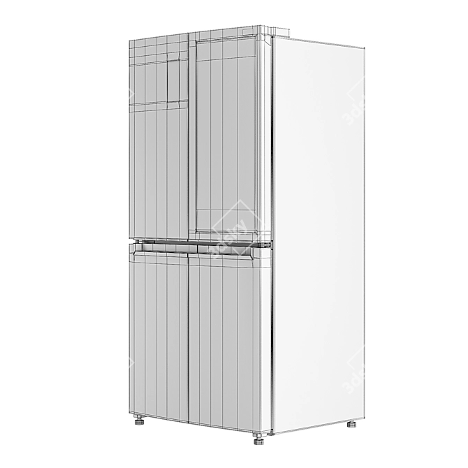 LG GC-Q22FTBKL: Stylish and Spacious Fridge 3D model image 5