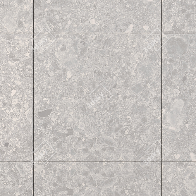 Frankfurt Gray Stone Wall Tiles 3D model image 2