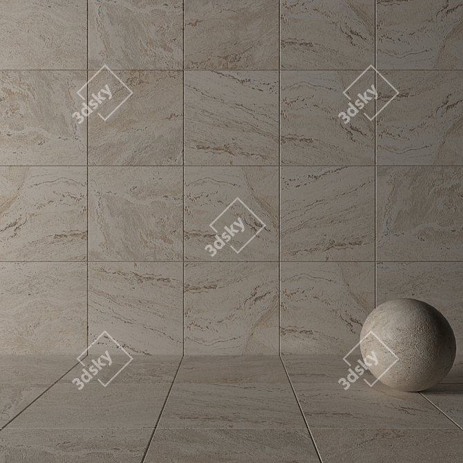 Antico Ivory Stone Wall Tiles 3D model image 3