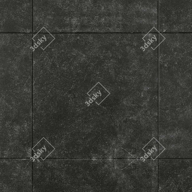 KIBO Black Stone Wall Tiles: Multi-Texture 3D Render 3D model image 2