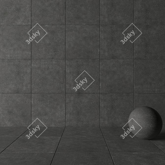 Kibo Fume Stone Wall Tiles: Stylish, Durable, Multi-textured 3D model image 3