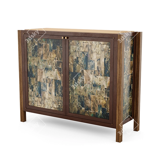 Bronze Textured Maxime Cabinet 3D model image 1