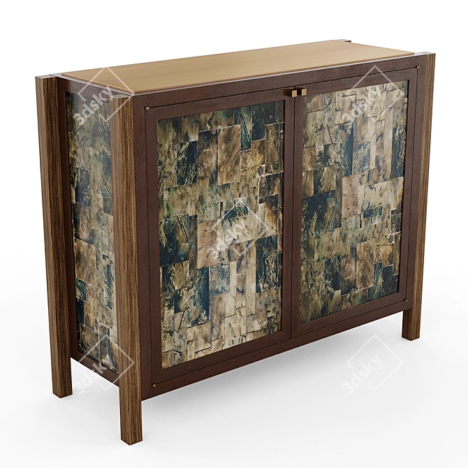 Bronze Textured Maxime Cabinet 3D model image 2