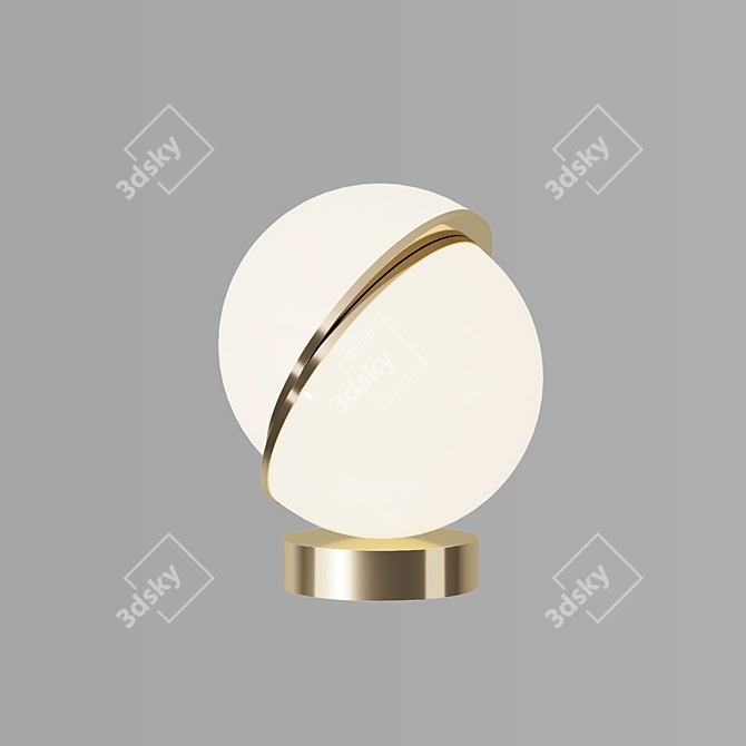 Elegant Mini Crescent Table Light 3D model image 1