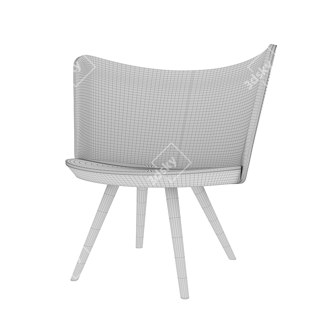  Contemporary Embroidered Chair: Cappellini's Spring Edition 3D model image 3