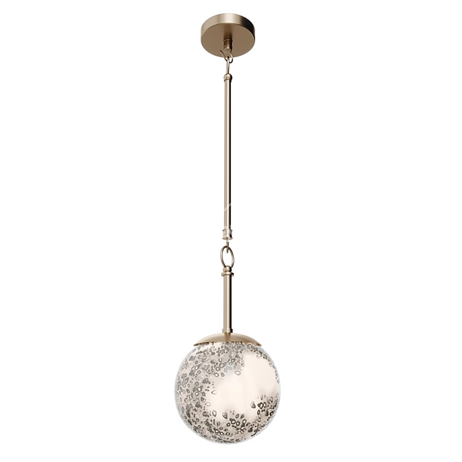 Lunar Speckle Pendant: British Craftsmanship & Monochromatic Elegance 3D model image 4