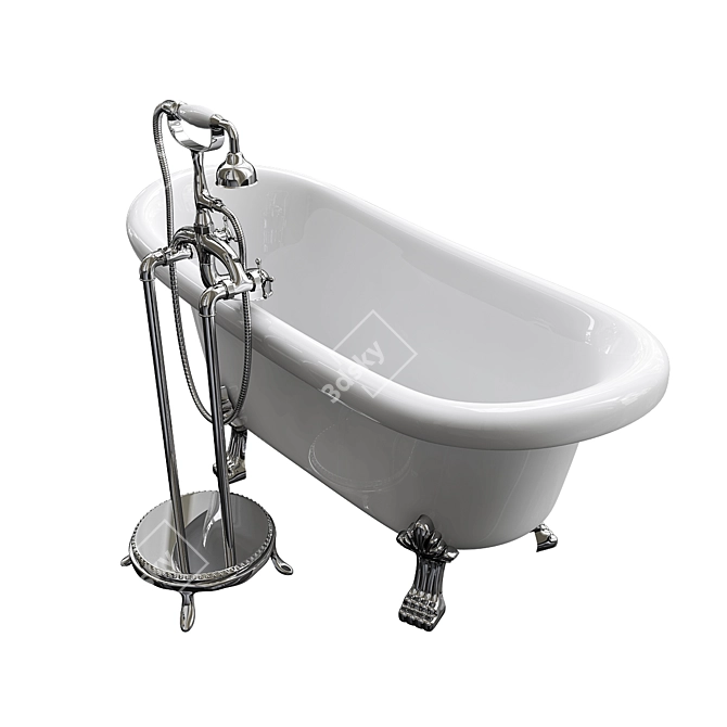 Luxury Vieany Bathtub AK-259 3D model image 2