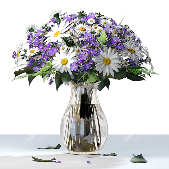 Blooming Summer Bouquet 3D model image 1