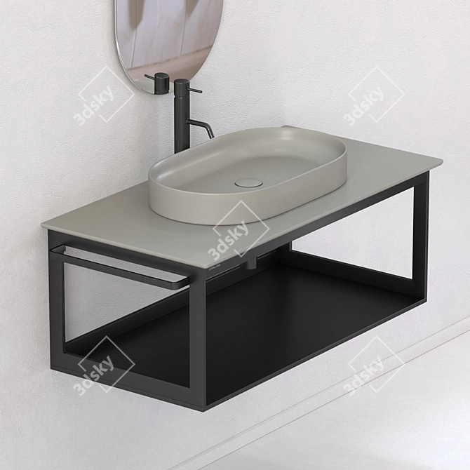 Catalano Horizon: Elegant Oval Washbasin 3D model image 4