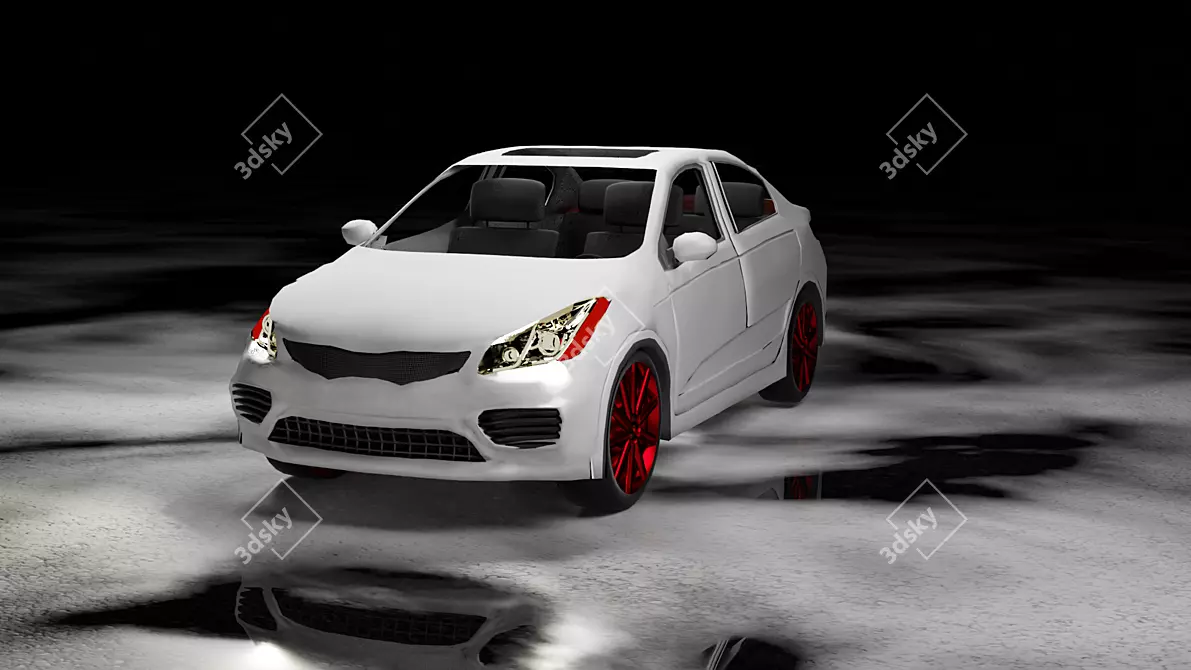 Kia K2 Sedan: Premium Quality 3D model image 4