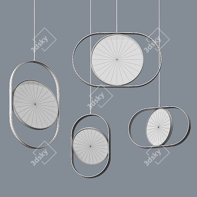 Sunrise Chandelier PDL2115: Elegant Illumination for Your Space 3D model image 2