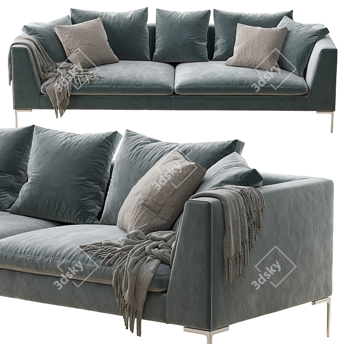 Elegant and Comfortable Sofa 3D model image 2