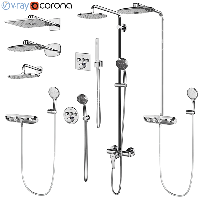 GROHE Set 97: Revitalize Your Shower 3D model image 1