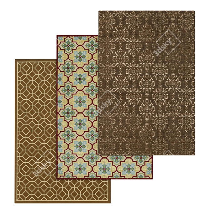 Luxury Carpets Set: High-Quality Textures, Multiple Variants 3D model image 1