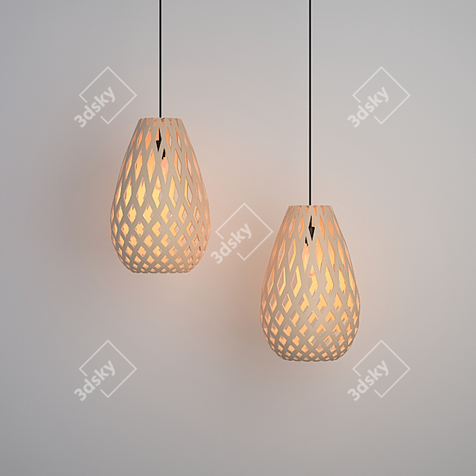 Elegant Pendant Light 3D model image 1