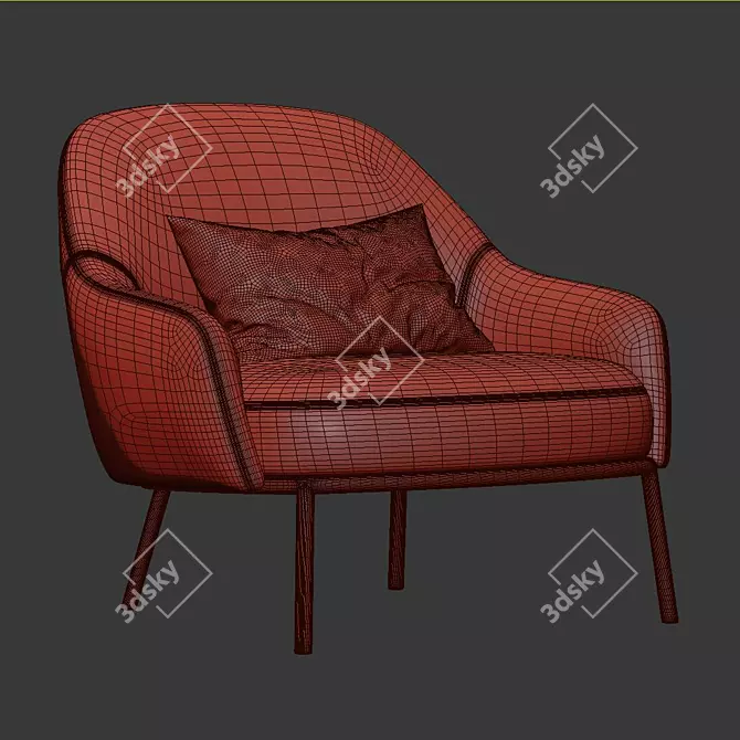 Timeless Comfort: Shift Classic Chair 3D model image 4