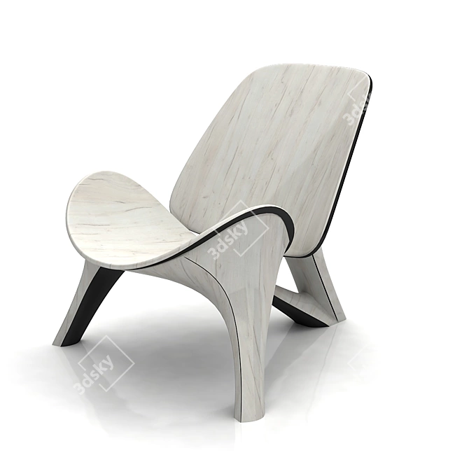 Sleek Zaha Hadid Chair: Futuristic Elegance 3D model image 1