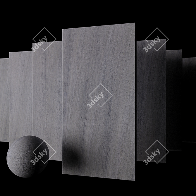 Gray Legend Stone Set: Multi-Texture Tiles 3D model image 2