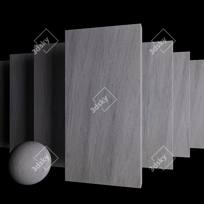 Gray Legend Stone Set: Multi-Texture Tiles 3D model image 3