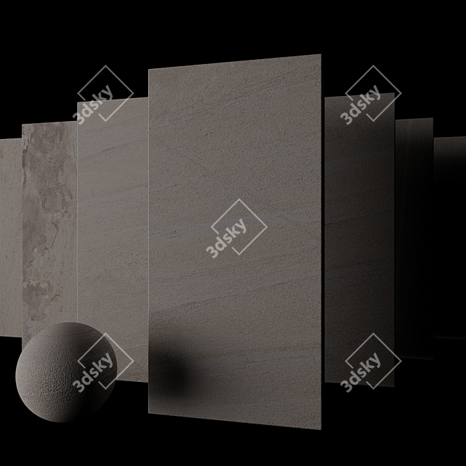 Santorini Beige Stone Set: Multi-Texture, HD Textures, 60x120 cm 3D model image 2