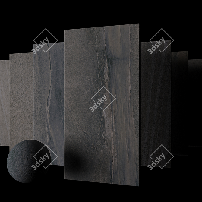 Santorini Fume Stone Set 3D model image 2