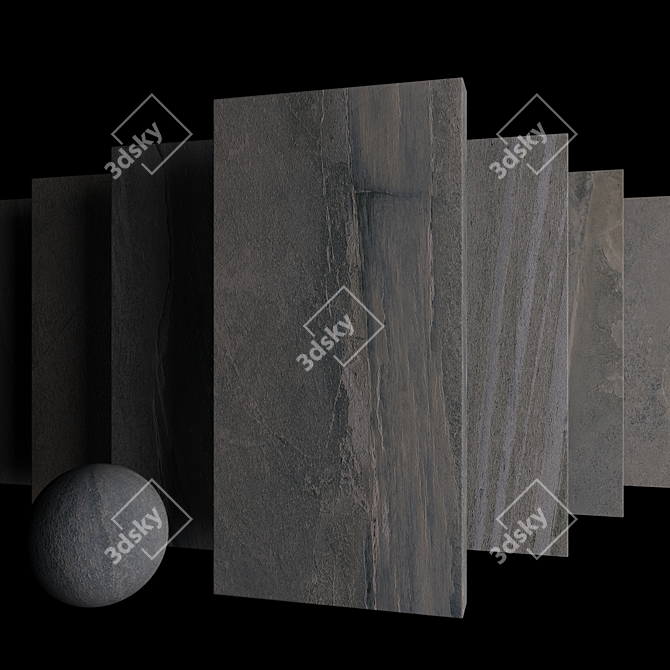 Santorini Fume Stone Set 3D model image 3