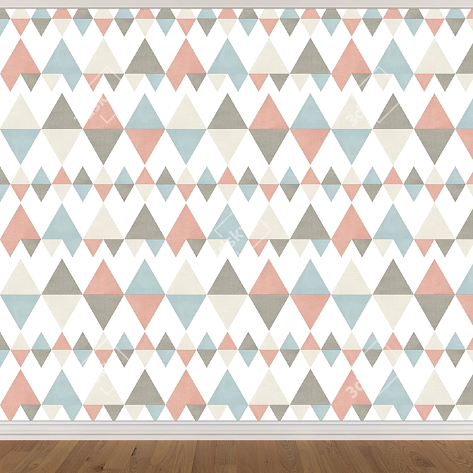 Seamless Wallpaper Set - 3 Colors 3D model image 2