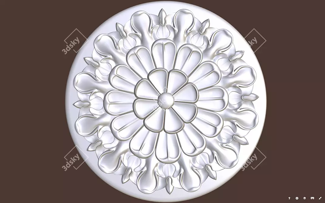 Ceiling Power Socket 3D model image 1