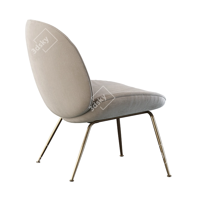 Gubi Beetle Lounge Chair - Elegant Comfort 3D model image 3