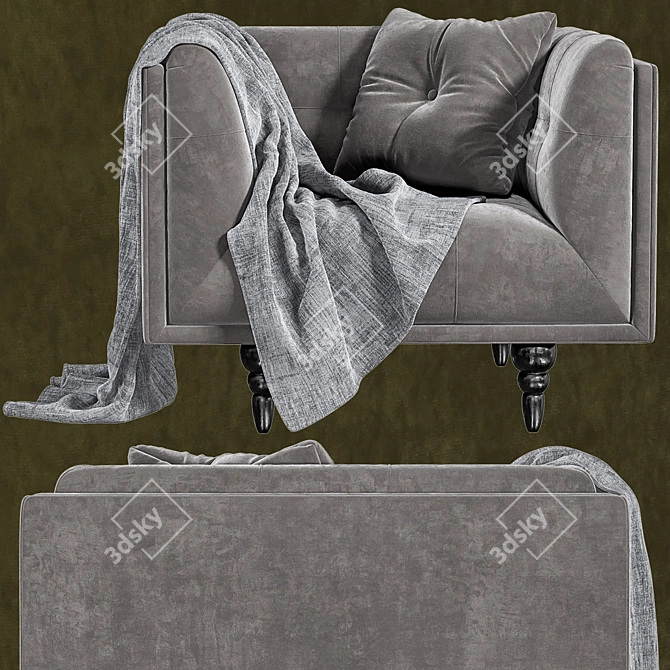 Regal Throne Armchair 3D model image 4