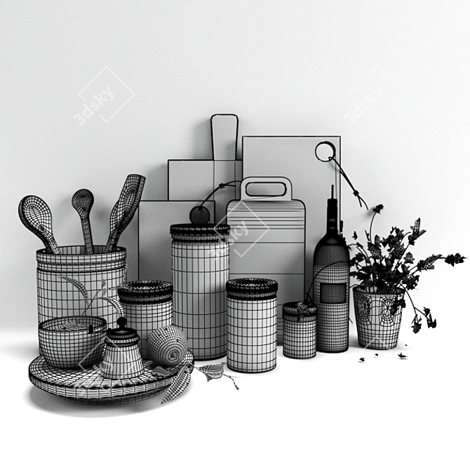 Versatile Kitchen Essentials 3D model image 1