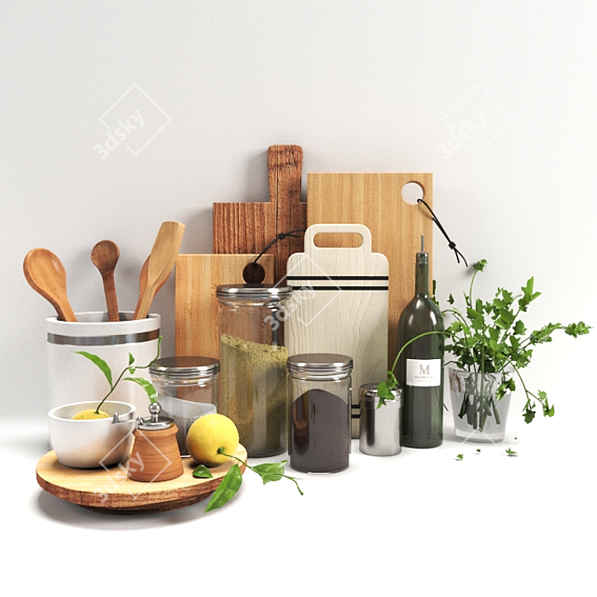 Versatile Kitchen Essentials 3D model image 5