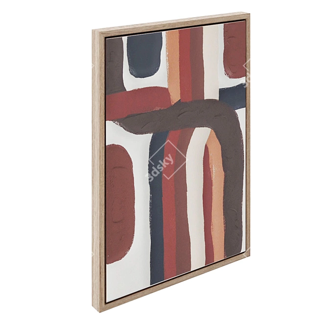 Djarra Canvas Art: Vibrant 50x70 cm 3D model image 2