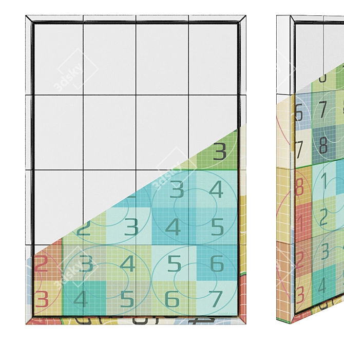 Kande Painting: 50x70cm, Texture UVW Mapping 3D model image 5