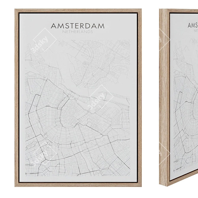 Amsterdam Uptown: 50x70cm Art 3D model image 1