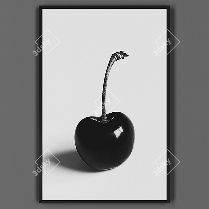 Sleek Black Frame Picture 3D model image 1