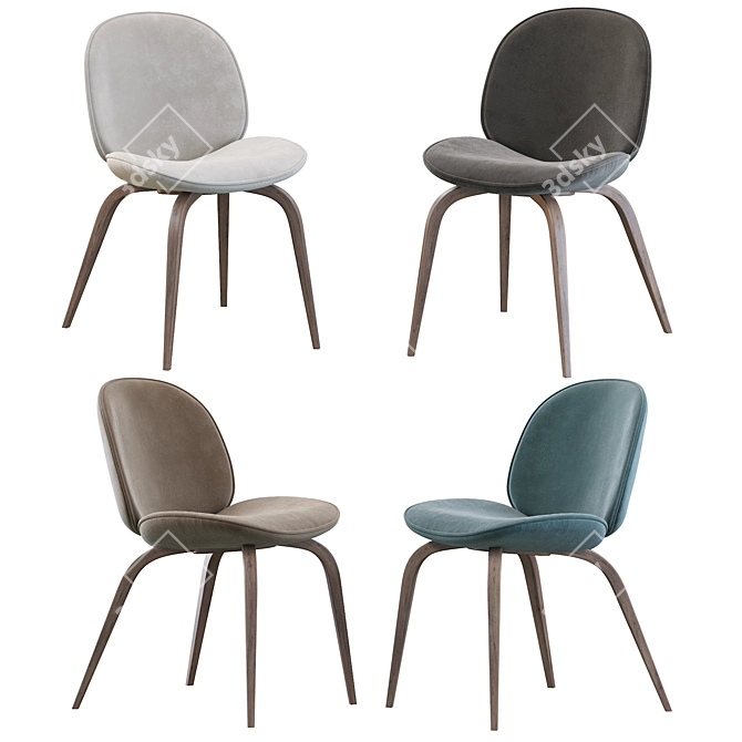 Beetle Dining Chair - Stylish Seating Option 3D model image 1