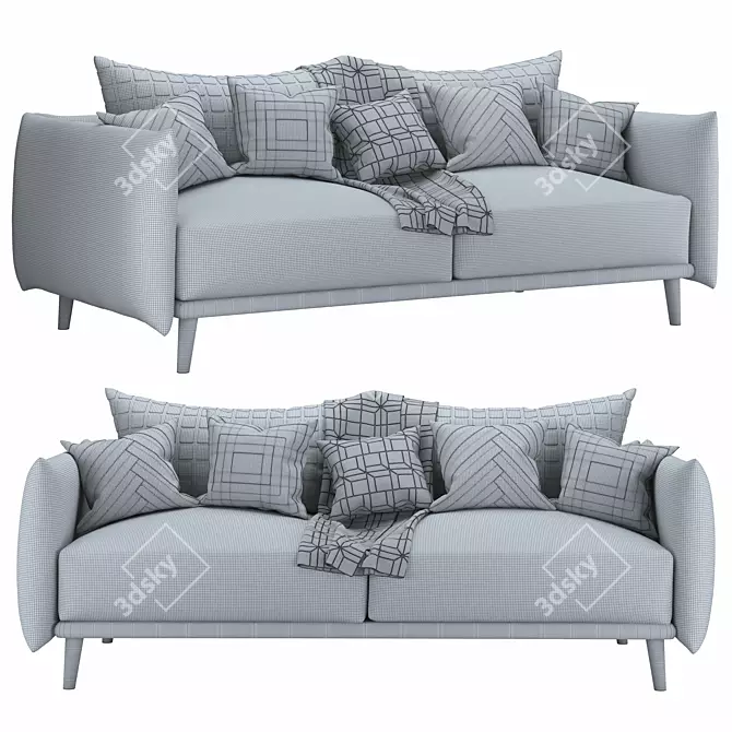 Modern Matera Sofa V02: High Quality & Realistic 3D Model 3D model image 4