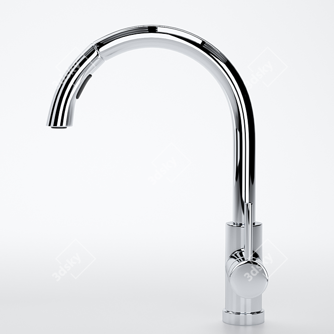 Delta Osler 976LF: Sleek and Functional Single Handle Kitchen Faucet 3D model image 3