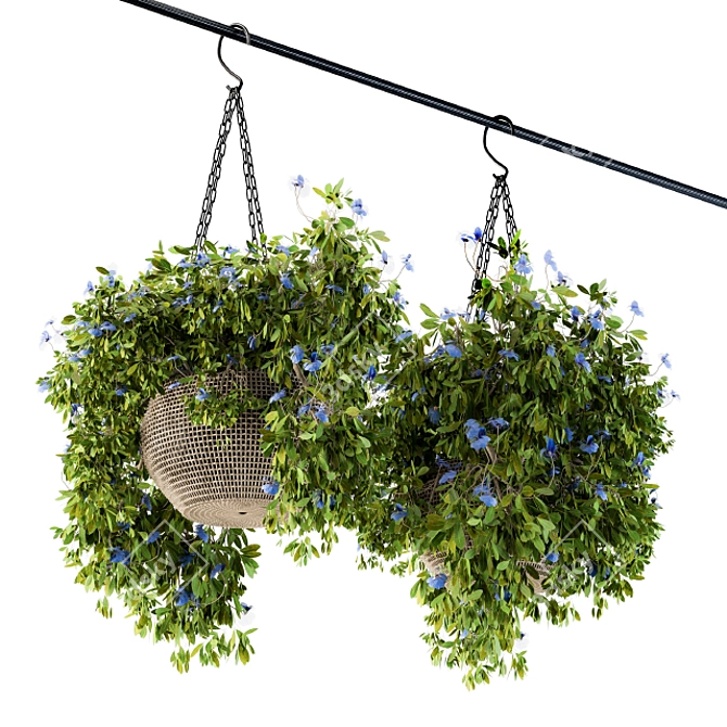 Lush & Lovely Outdoor Hangings 3D model image 1