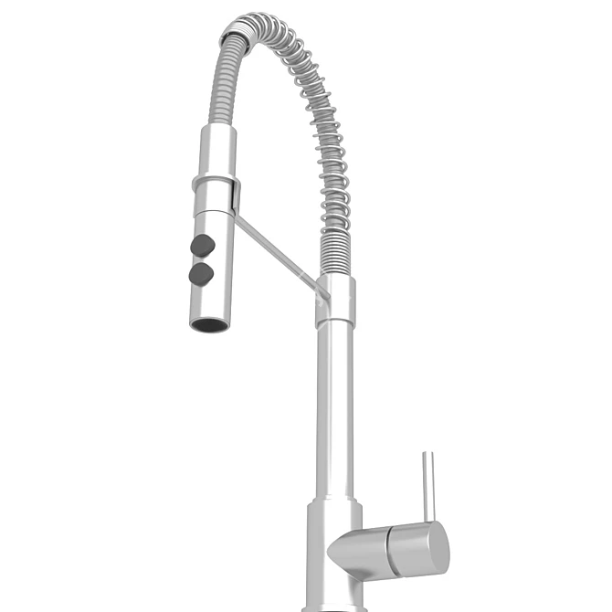 Elegant Kitchen Faucet 3D model image 2