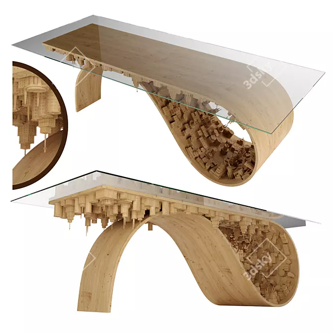 Cityscape Coffee Table 3D model image 1