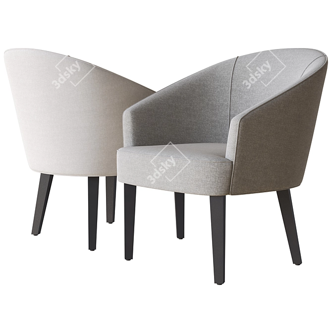 Elegant Darlington Bespoke Armchair 3D model image 1