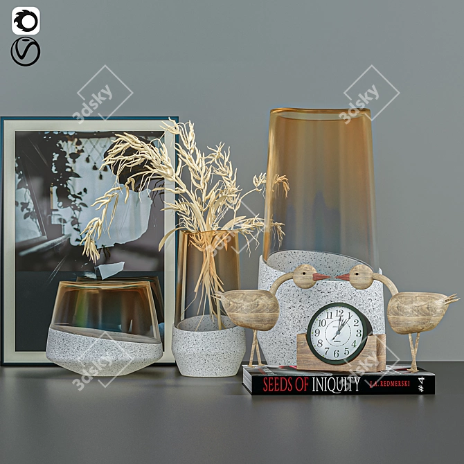 Unique Decor Set 3D model image 1