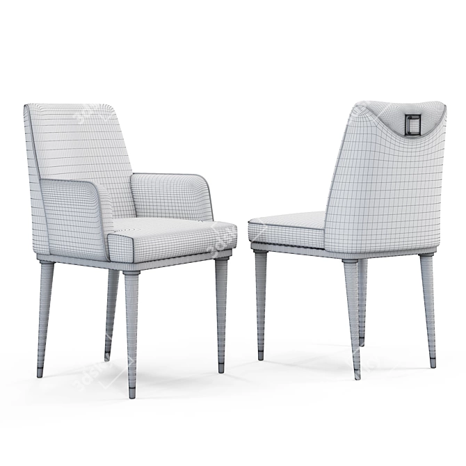 Italian Design Sesto Senso Chairs 3D model image 4