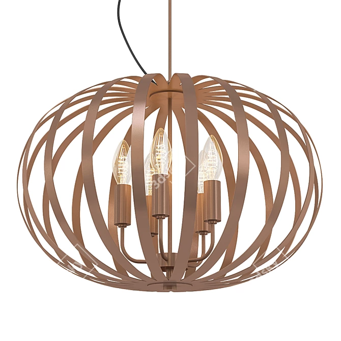 Industrial Loft Pendant Light 3D model image 1